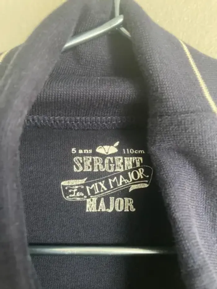 T-shirt manches longues Sergent Major fille 5 ans bleu marine neuf - photo numéro 2
