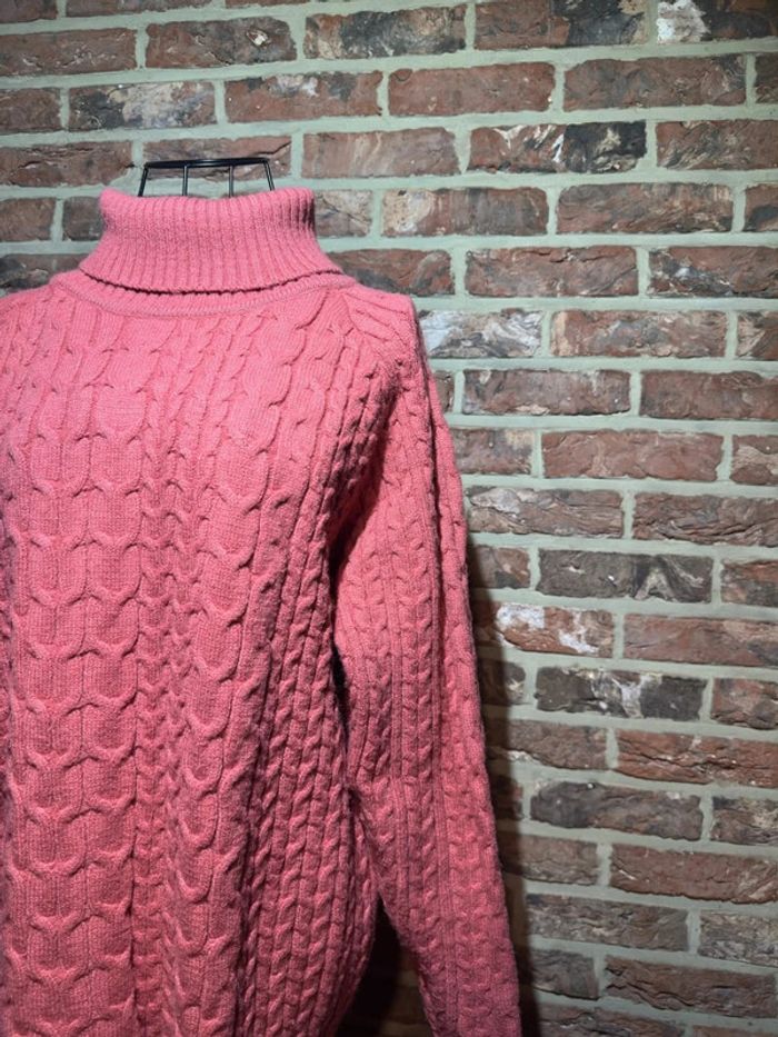 Pull col roulé torsadé rose Lili Sidonie Taille M / 38