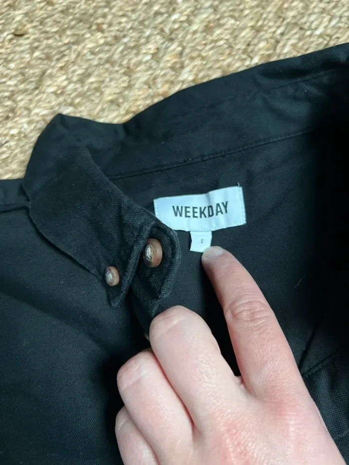Chemise noir homme - Weekday - taille S - photo numéro 2