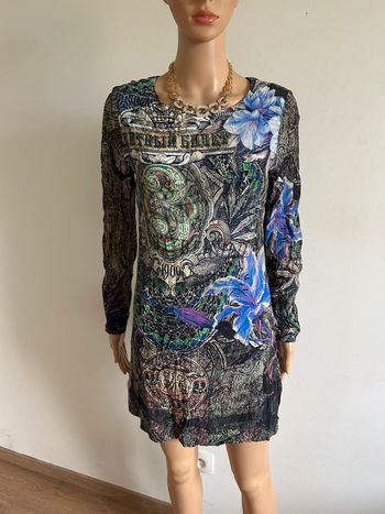 Robe imprimée à manches longues Desigual taille 36 jamais portée