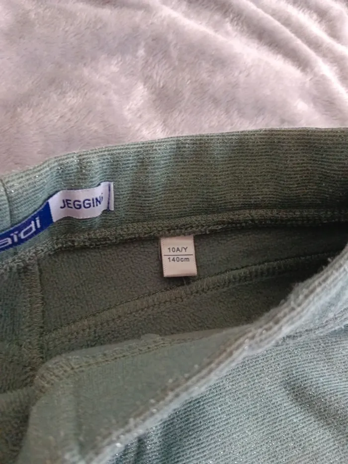Jegging vert fils pailletés 10 ans Okaïdi - photo numéro 7