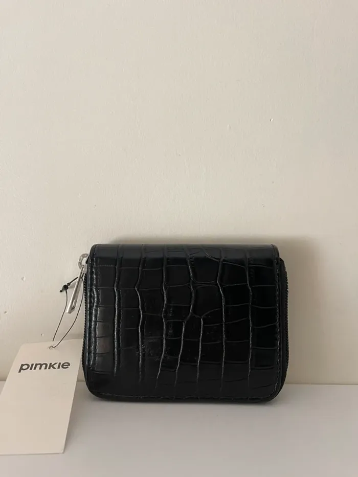 Porte monnaie croco noir pimkie - photo numéro 3