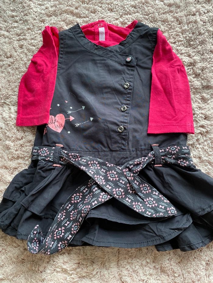Robe avec tee-shirts manches longues Gémo 6 mois