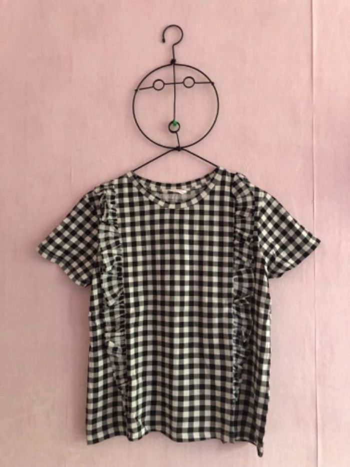 TEESHIRT vichy noir et blanc