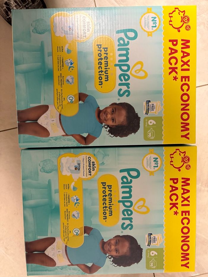 2 maxi economy pack Pampers premium protection taille 6