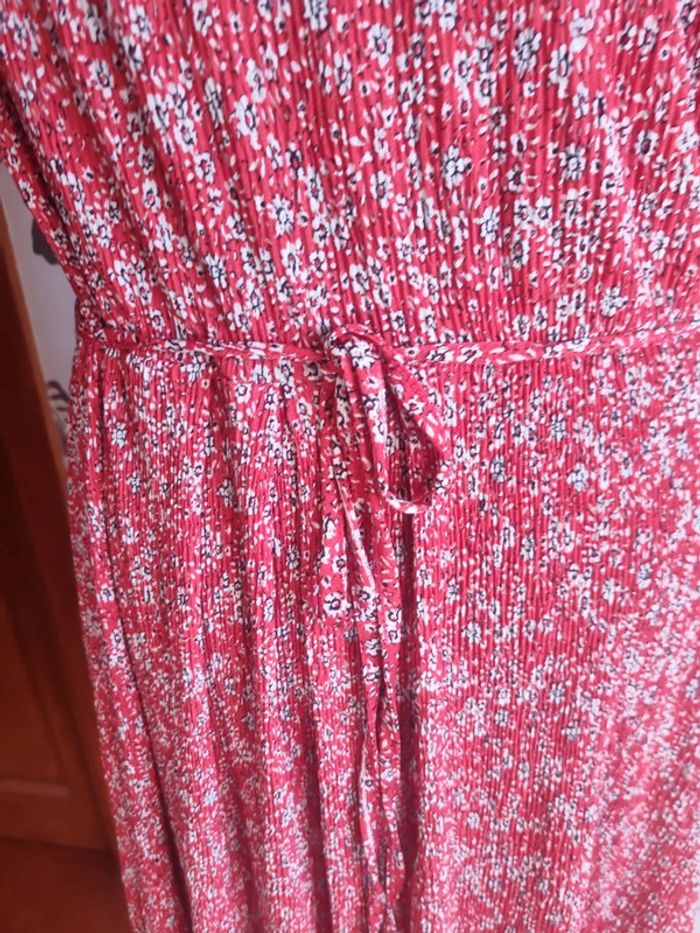 Robe fleurie rouge Mango - photo numéro 3