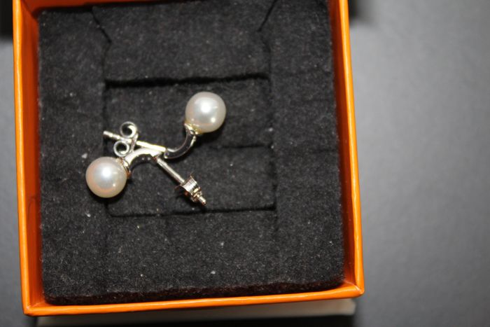 Boucles d'oreilles argent /perle /oxydes de zirconium - photo numéro 2