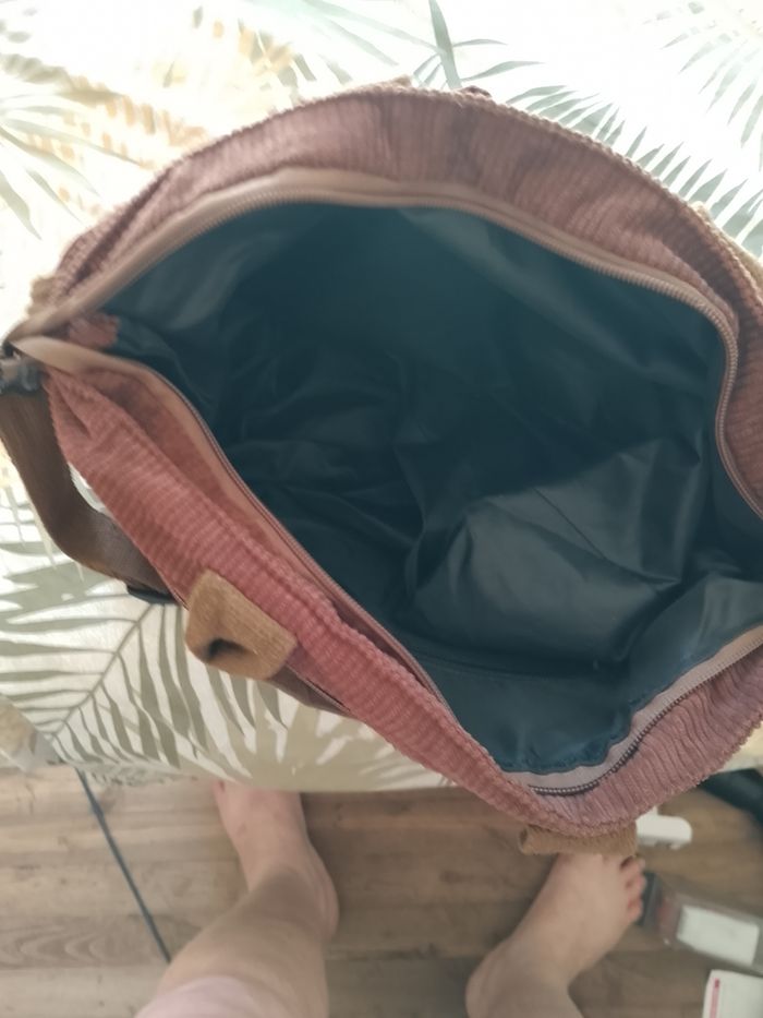 Sac à main Pomme velours marron - photo numéro 4
