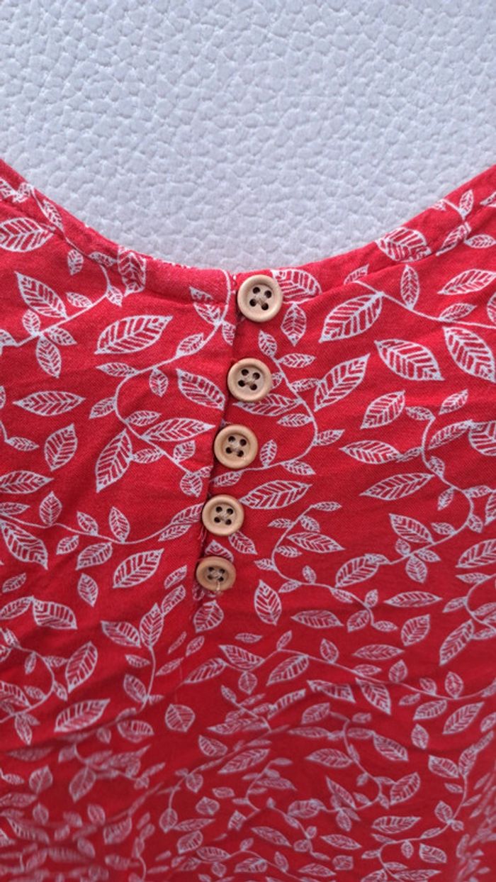 Top fluide, rouge et blanc. In extenso. Taille M. - photo numéro 3