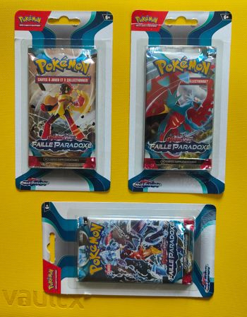 3 boosters blister carte pokemon faille paradoxe ev4