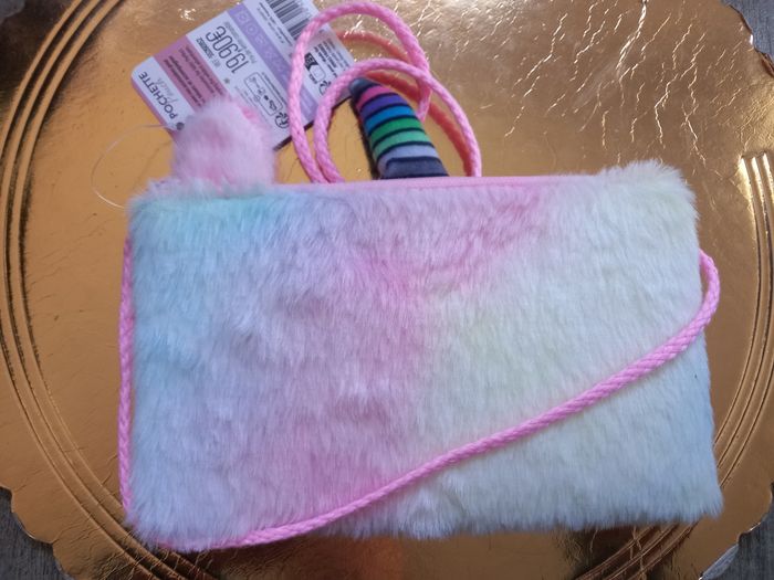 Joli sac licorne en peluche petite fille sac file neuf cadeau Noël neuf - photo numéro 2