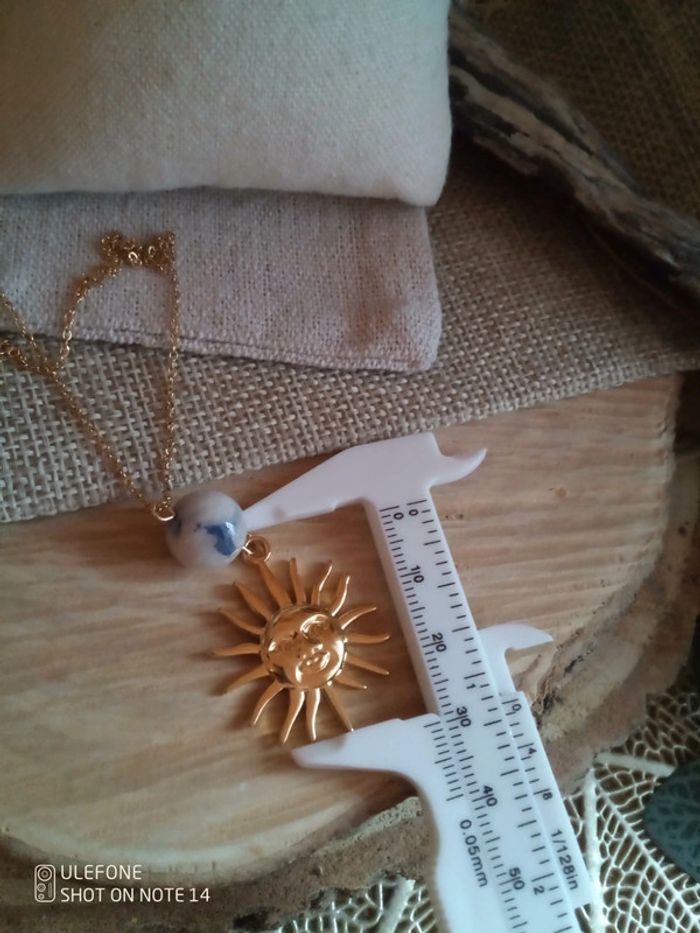 Collier soleil et pierre de dumortiérite - photo numéro 4