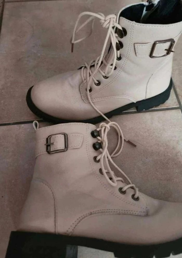 Bottines creme