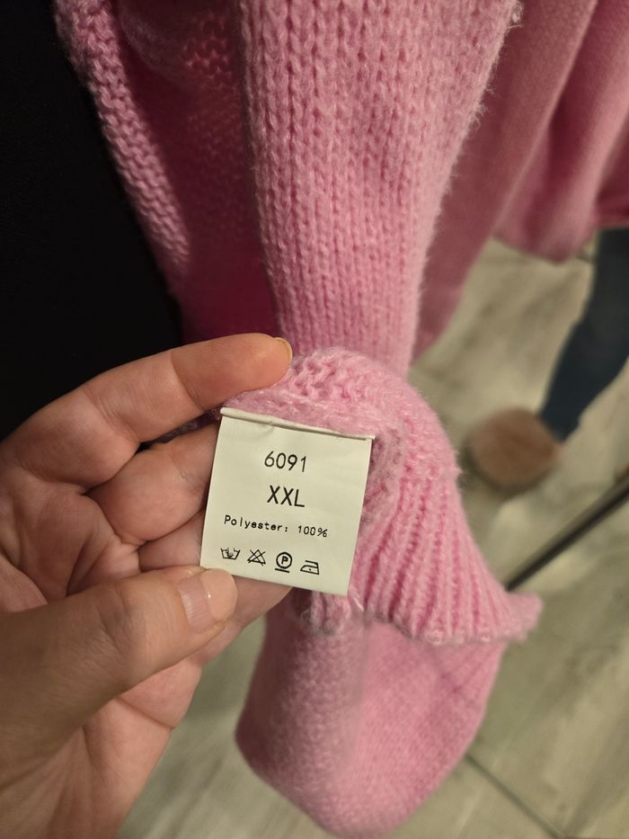 Gilet oversize ouvert et long rose T.44/46 - photo numéro 4