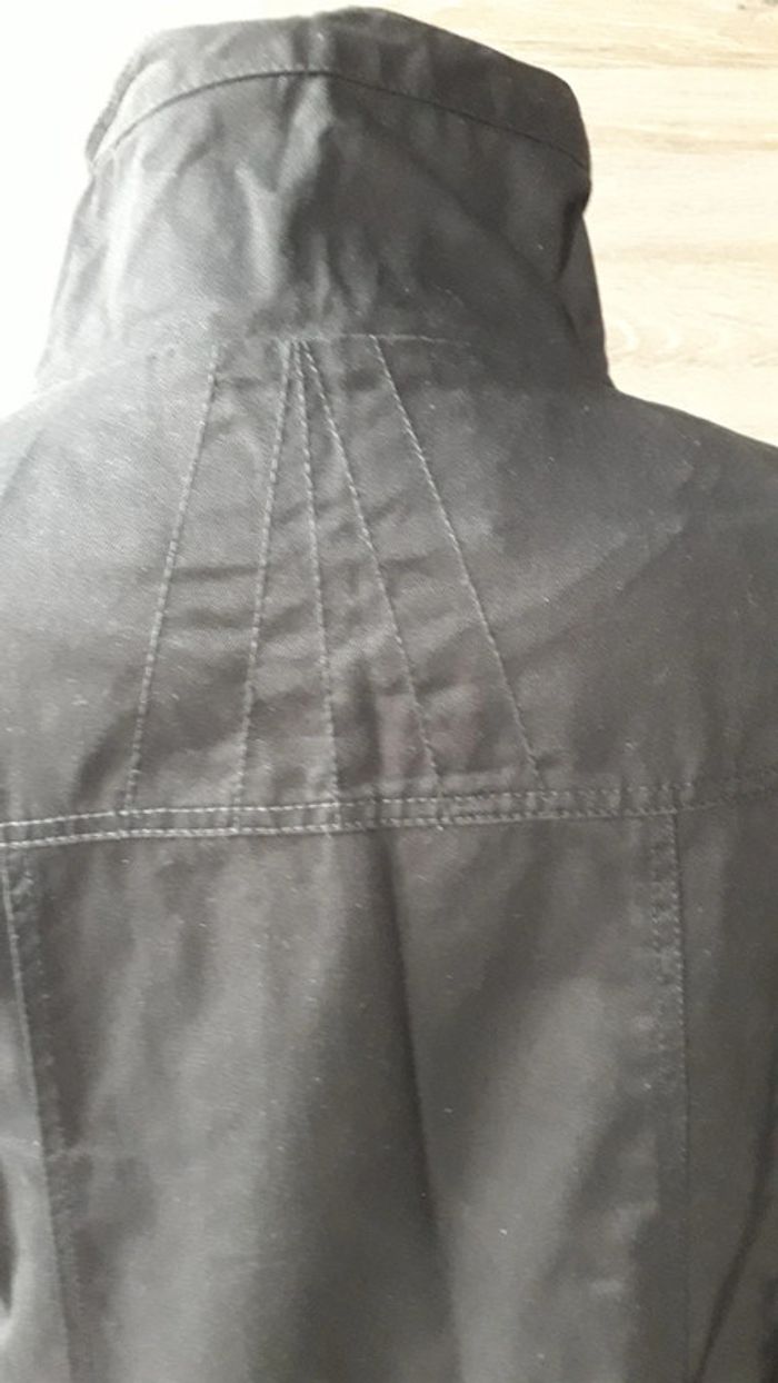 Manteau mi-long en coton noir neuf - photo numéro 4