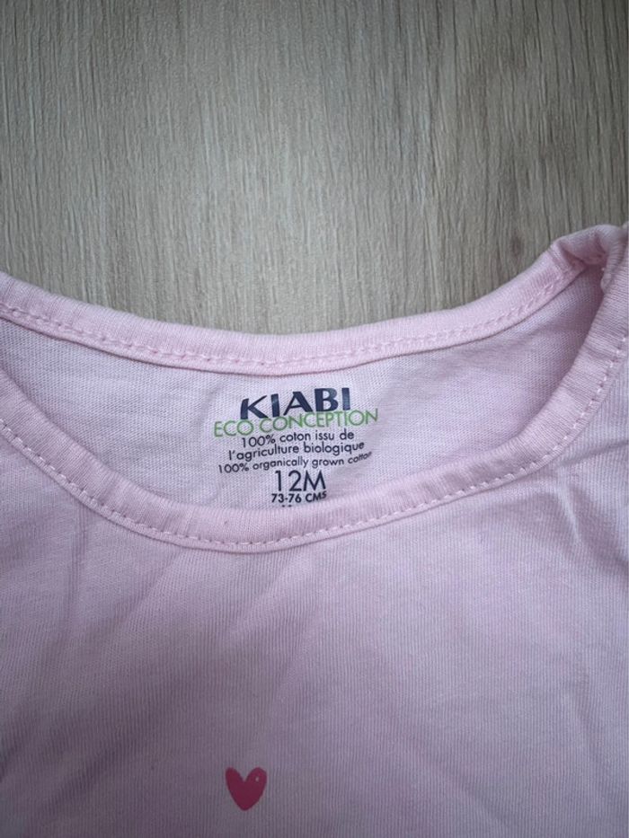 Tee shirt Kiabi rose 12 mois - photo numéro 3
