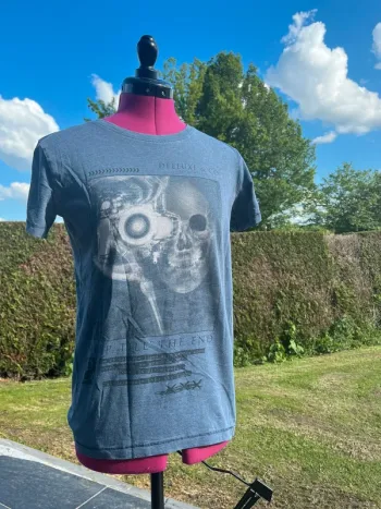 T shirt chiné bleu