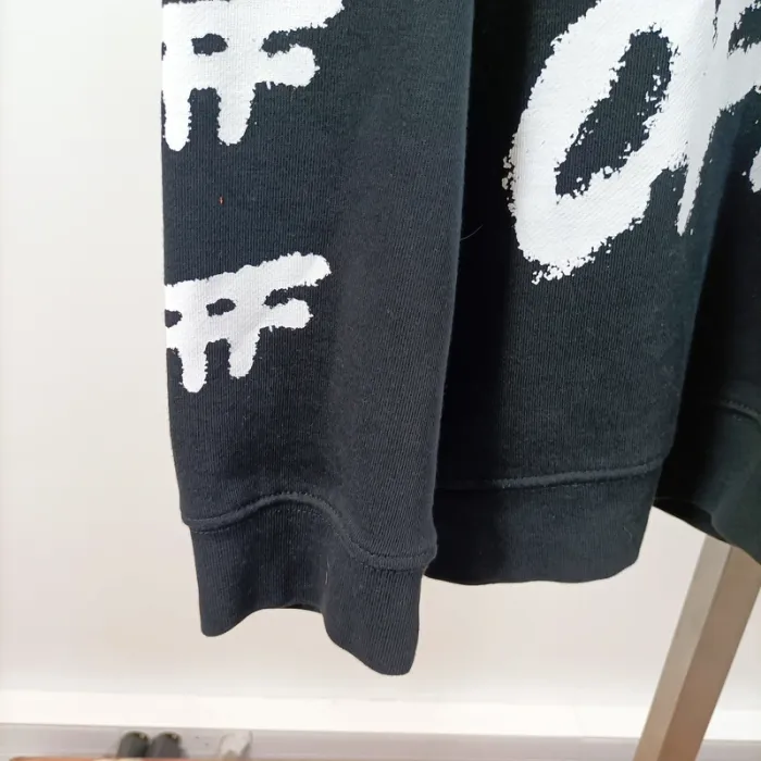 Sweat Off-White noir END.20 oversize sérigraphie fluo édition 2013 taille L A1511 - photo numéro 4