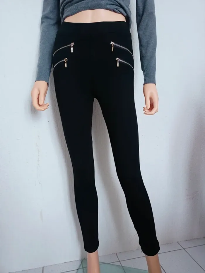 Legging noir à zippes Daysie T34 B*91