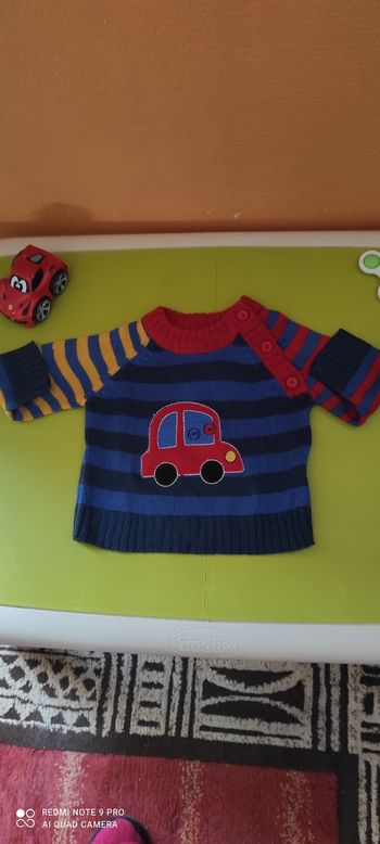 Pull voiture Tissaia 3 mois
