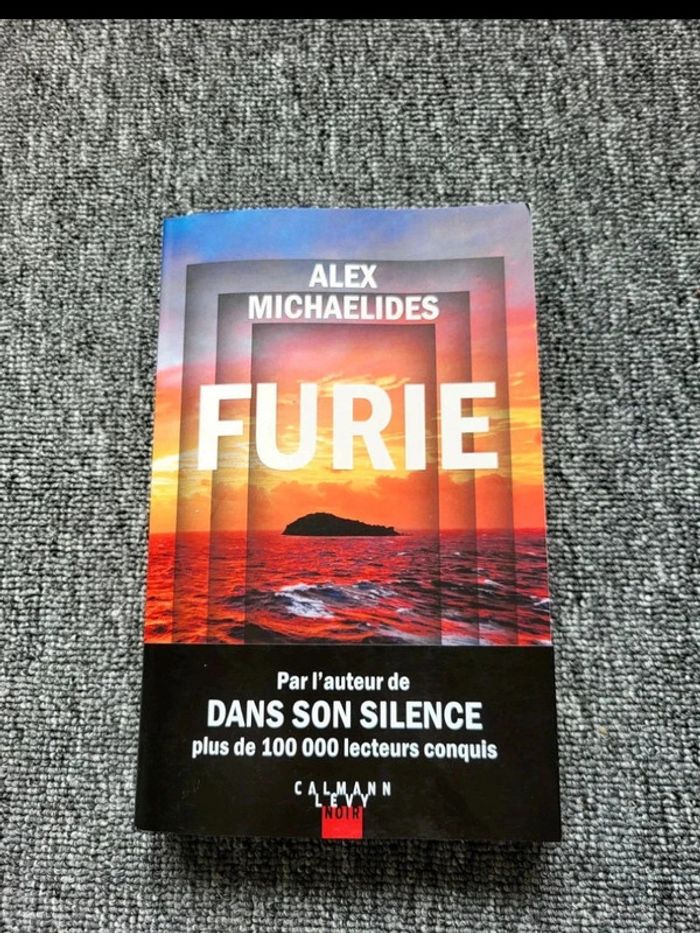 Livre Furie – Alex Michaelides – Thriller Psychologique – Éd. Calmann-Lévy Noir – Broché