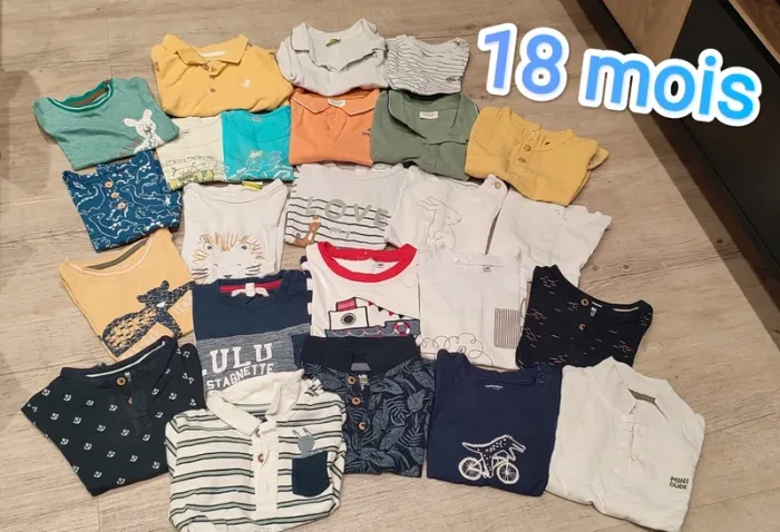 Lot tee-shirts 18mois