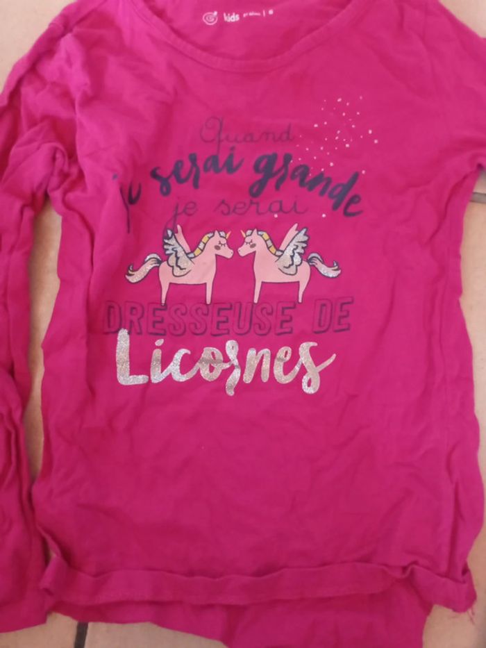 Lot deux manches longues licorne - photo numéro 3