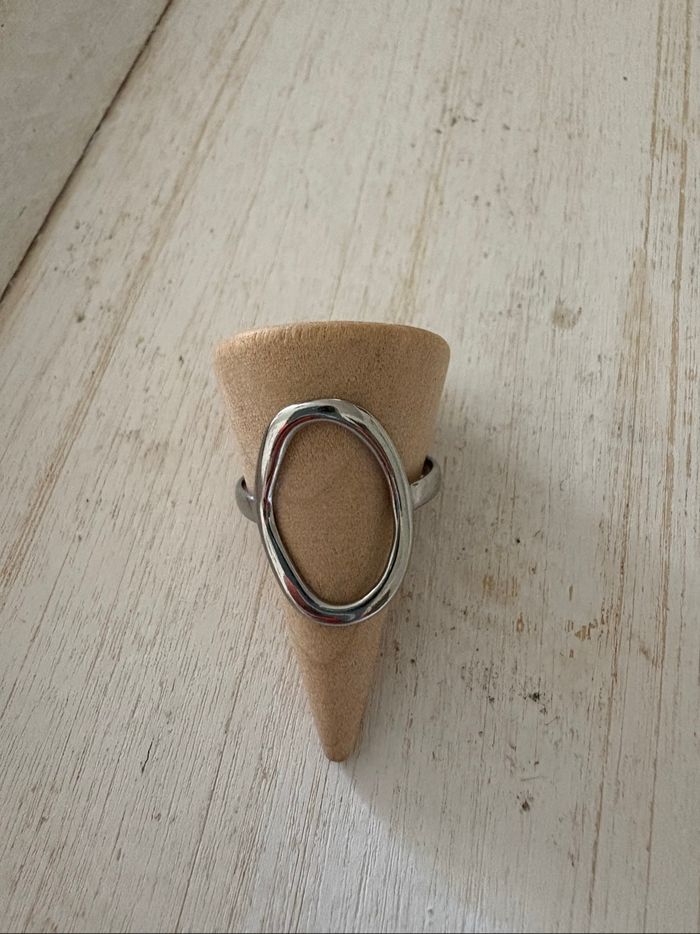 Bague argentée acier inoxydable