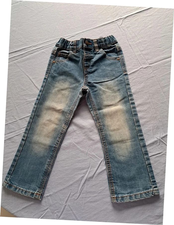 Jean effet délavé kiabi ceinture élastique 3 ans - photo numéro 2