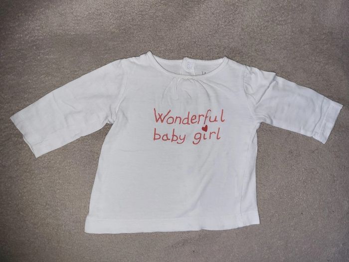 Lot t-shirts fille 3 mois - photo numéro 5