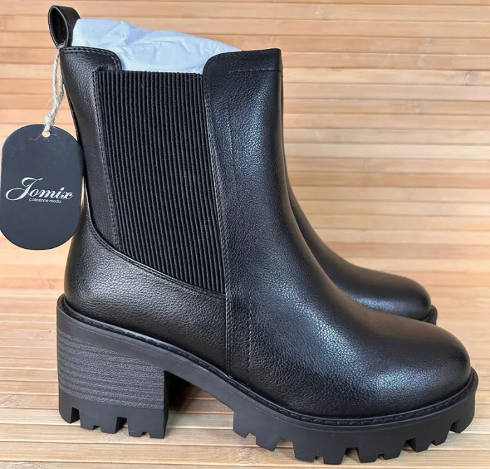 Bottines noires Jomix 39 – semelles compensées crantées – tendance automne hiver - photo numéro 3