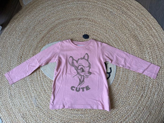 T-shirt ML Disney Bambi rose Vertbaudet 4 ans - photo numéro 2