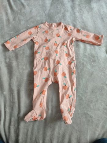 Pyjama orange léger Kiabi 6 mois