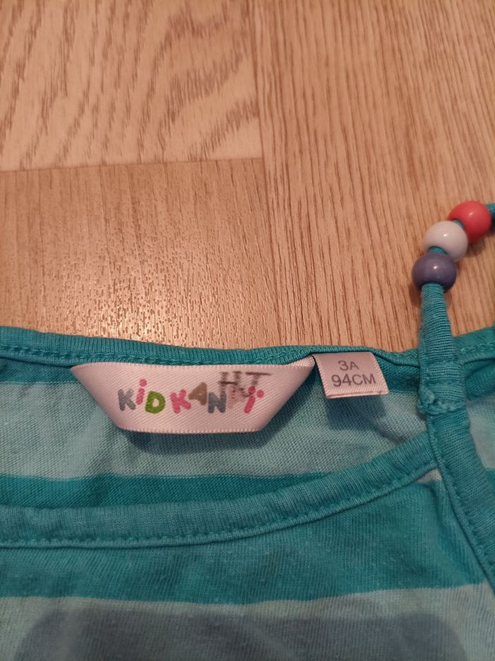 Débardeur bleu avec perles kid kanai taille 3 ans - photo numéro 2