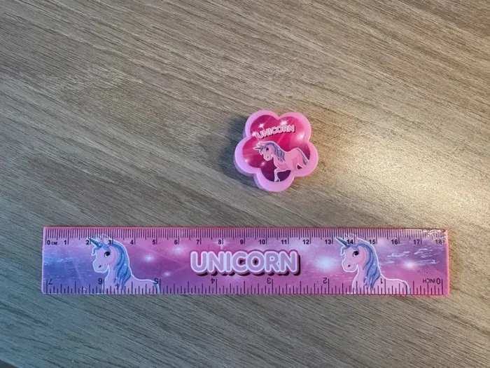 Lot règle + taille-crayon Licorne