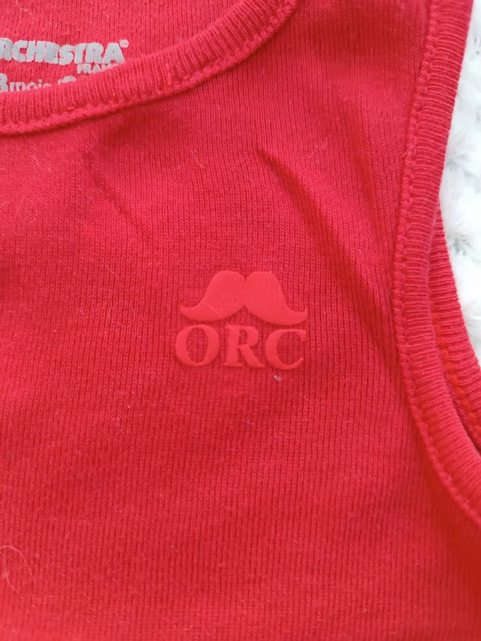 🔸Body Sans Manches Rouge Garçon - Orchestra 24 Mois🔸 - photo numéro 3