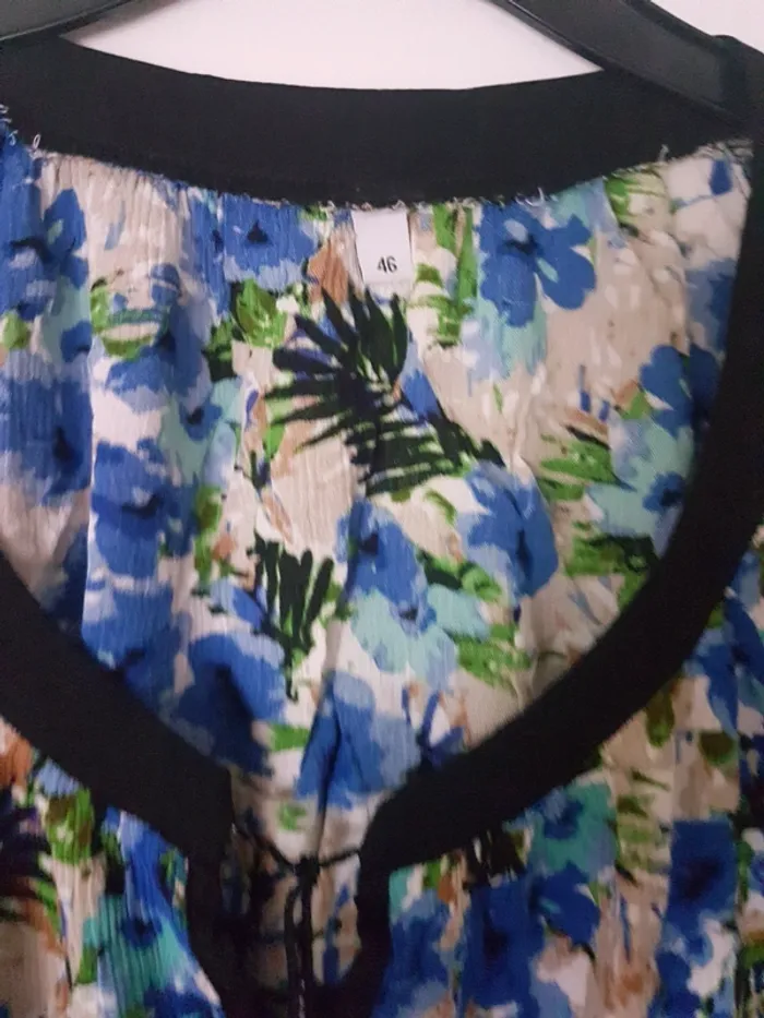 Blouse imprimée bleu T 46 - photo numéro 2