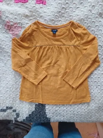 Tee shirt manches longues moutarde