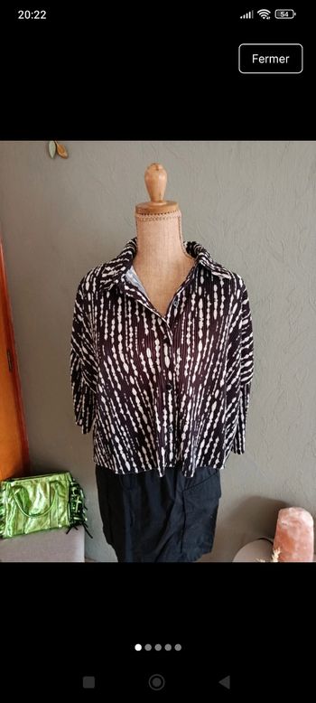 Chemisier plissé oversize 
