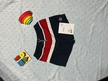 caleçon de bain marine rouge et blanc lien de serrage slip intégré 16 ans intemporel