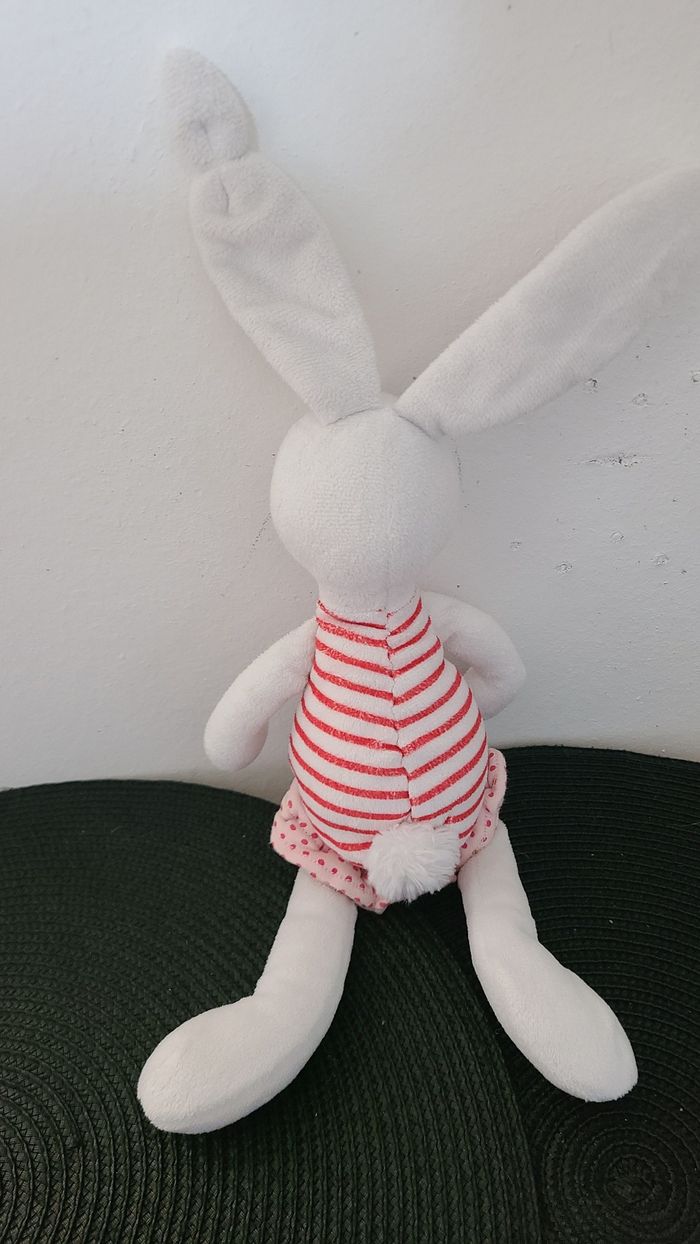 doudou lapin blanc rouge by tape a l'oeil - photo numéro 5