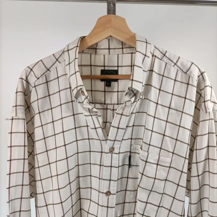 Chemise blanche à carreaux noirs Le Chameau - taille XXL - A031 - photo numéro 2