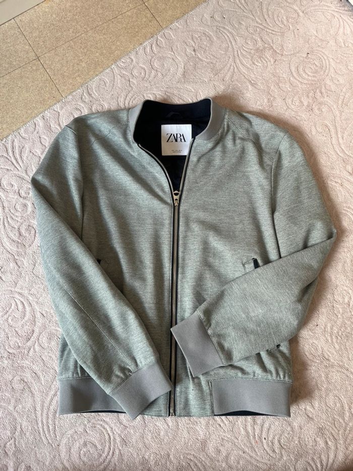 Veste Légère Zara Grise Taille L Pour Homme - photo numéro 3