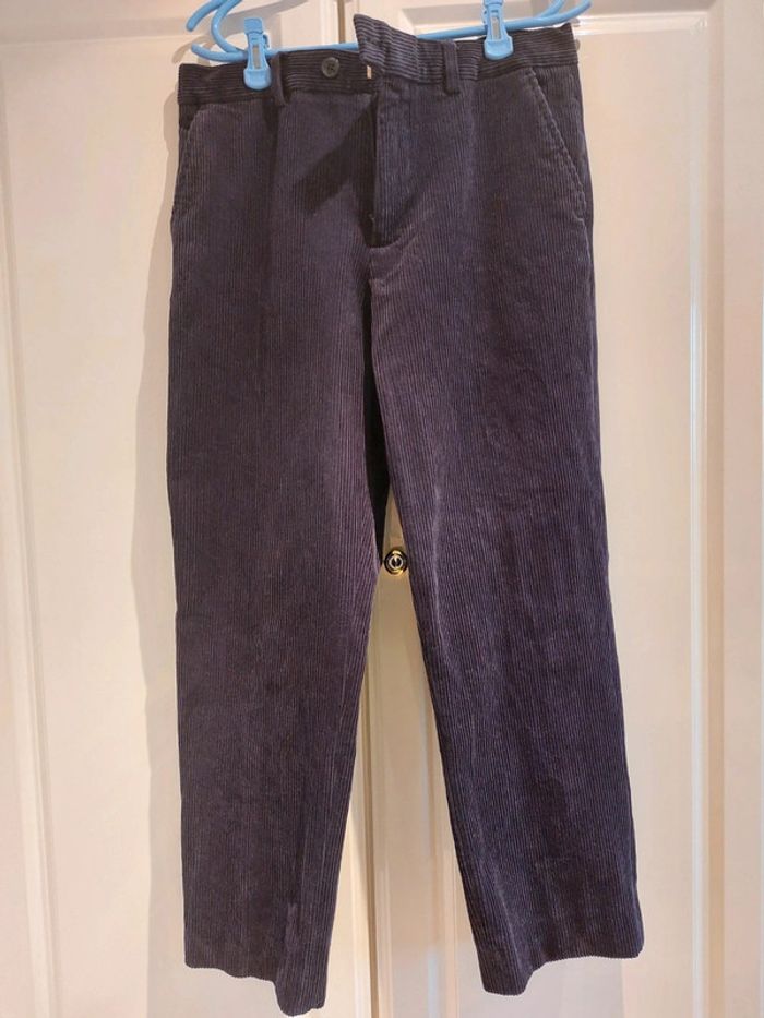 Chinos velours bleu - photo numéro 3