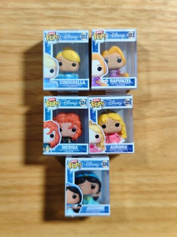 Lot 5 Bitty Pop! - Cinderella 222, Rapunzel 223, Merida 324, Aurora 325, Jasmine 326 (Disney Princess)