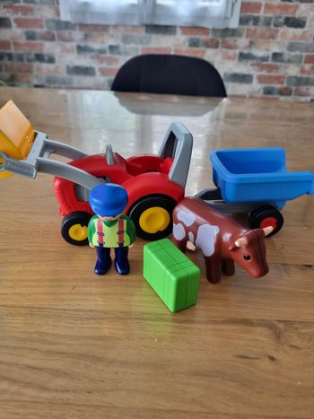 Tracteur playmobil 1.2.3 complet 