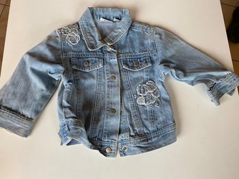 Veste blouson manteau jean bébé fille taille 12 mois