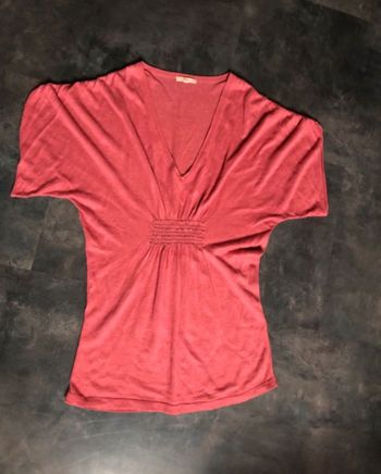 Tunique vieux rose lin et viscose 38 Sandro