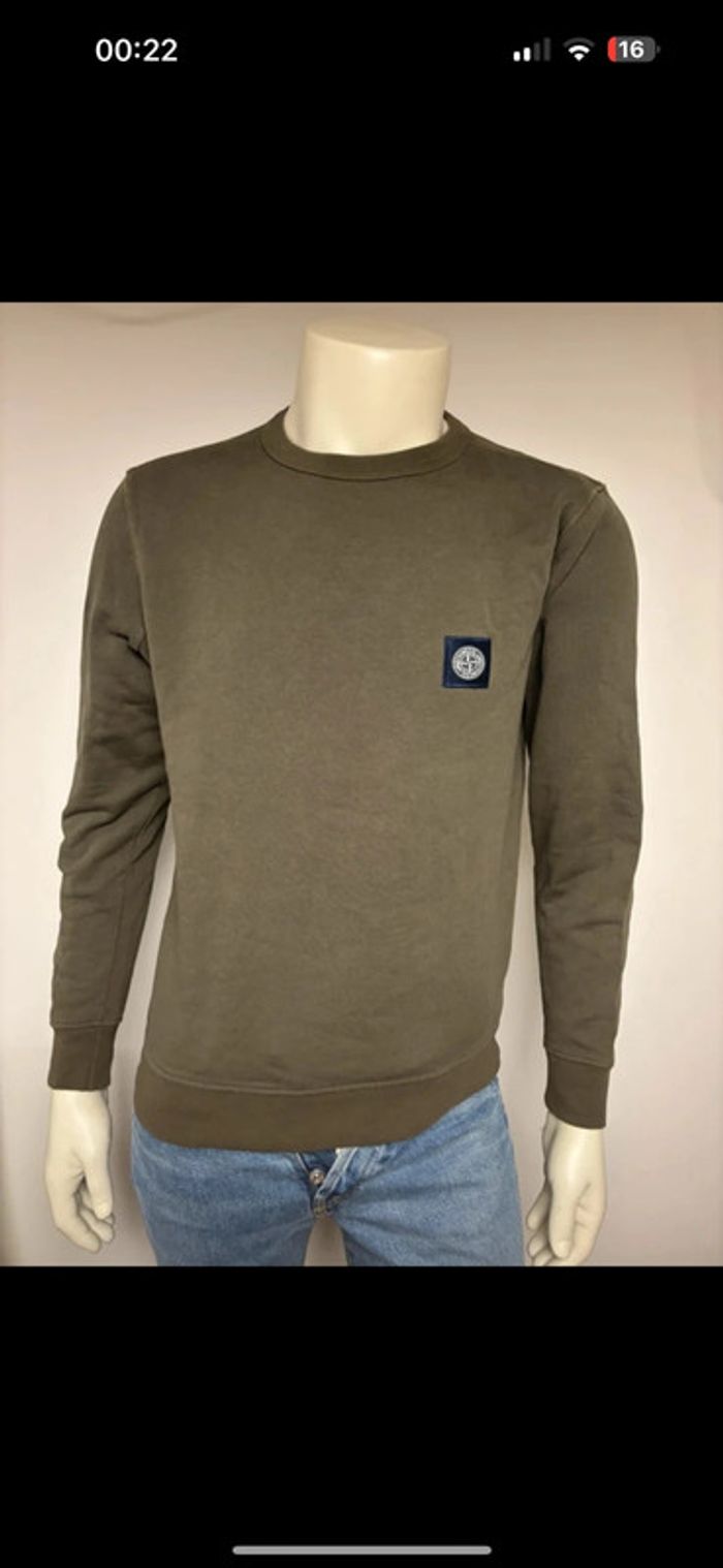 Sweat Stone Island kaki – Taille M – Comme neuf - photo numéro 2