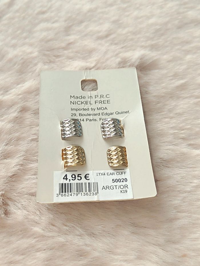 Manchette d'oreille -Faux piercing - Lot x4 - photo numéro 3
